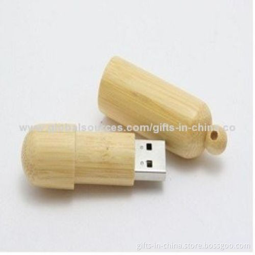 Wooden USB Flash Drive with Different Capacity Available, Supports Plug-and-play Function